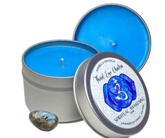 Third Eye Chakra Candle with Crystal