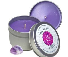 Crown Chakra Candle with Crystal