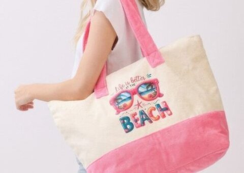 Life Is Better At The Beach Terry Tote