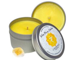 Solar Plexus Chakra Candle with Crystal
