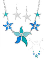 Sealife Theme Pendant Necklace Set - Starfish